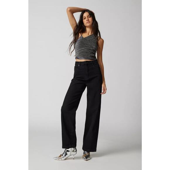 NWT URBAN OUTFITTERS High & Wide Jean by Abrand $128 SIZE 26 Dead Of Night - Picture 1 of 7
